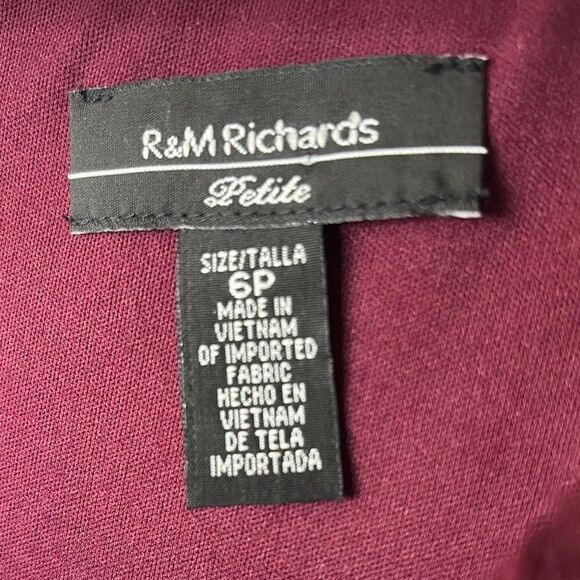 R & M Richards Red Asymmetrical High-Low Cocktail Dress 6P - Picture 3 of 11